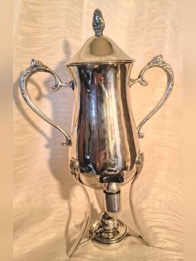 Vintage Silver-Plated Hot Water,Coffee Urn Tea Service Kettle Ornate Vintage